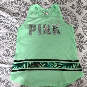 Victoria’s Secret Pink green tank top